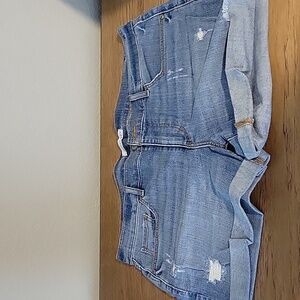 LOFT Blue Destressed Denim Jeans